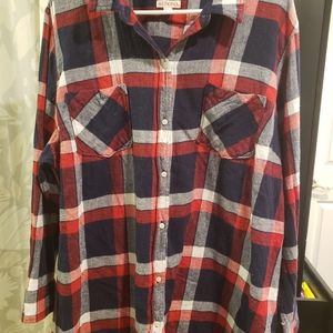 Navy and Red Merona Flannel